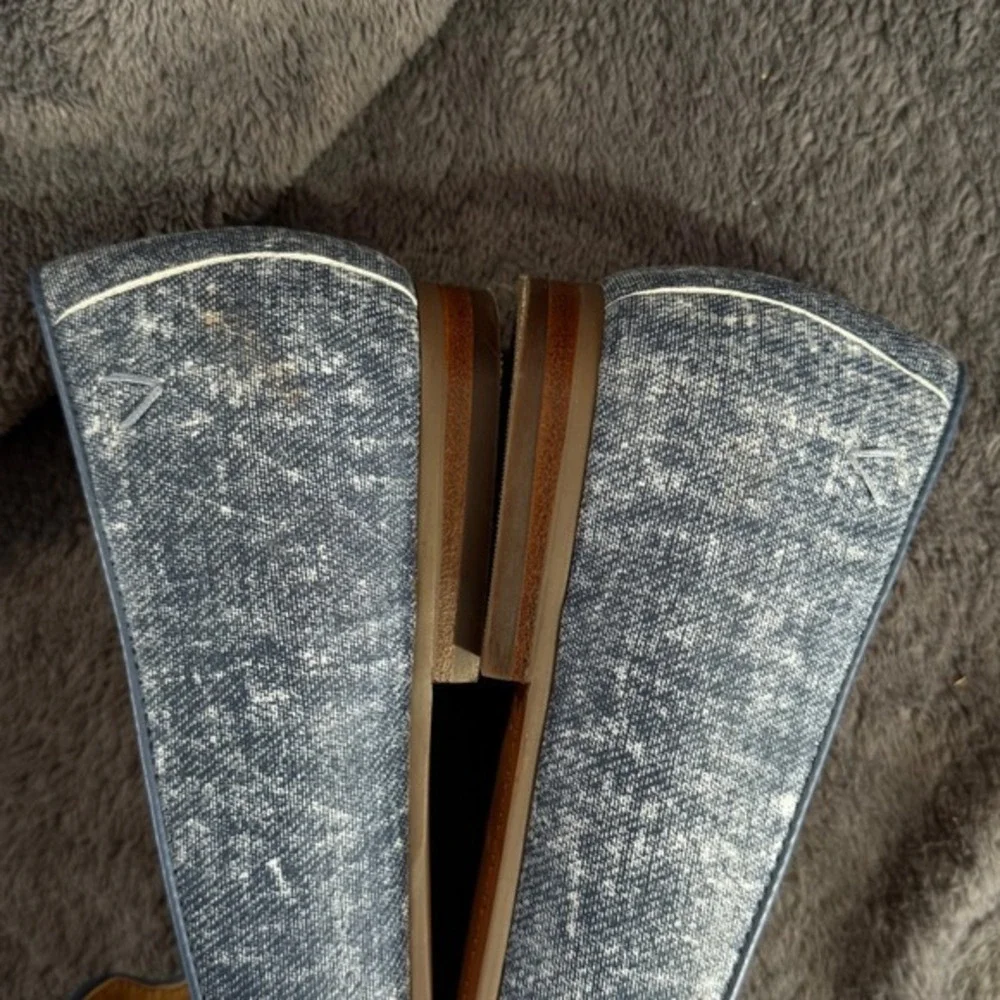 Vionic Loafers Women Denim Print Slip On Flats Shoes Size 9.5‎